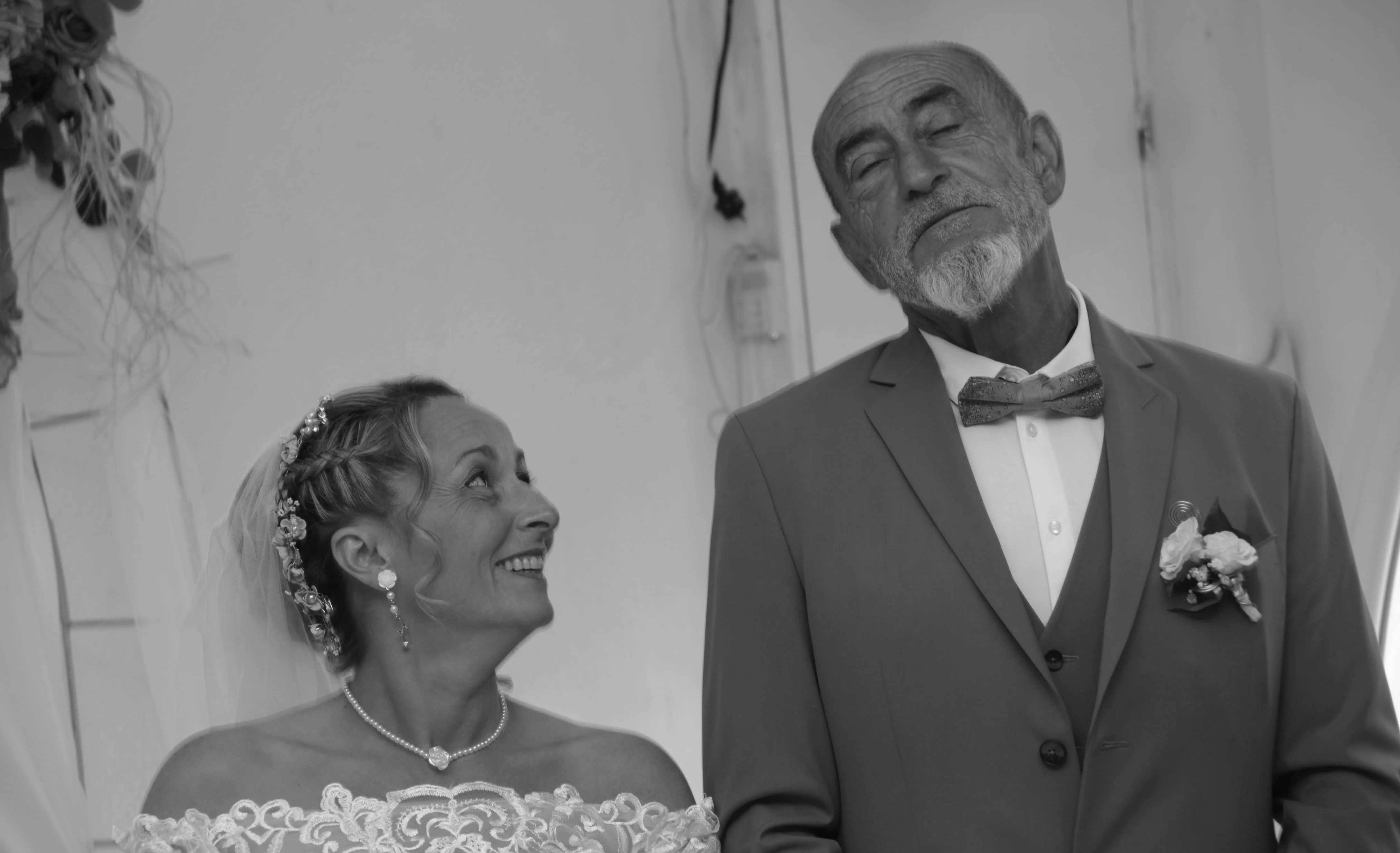 Portrait de la mariée en noir et blanc a decazeville